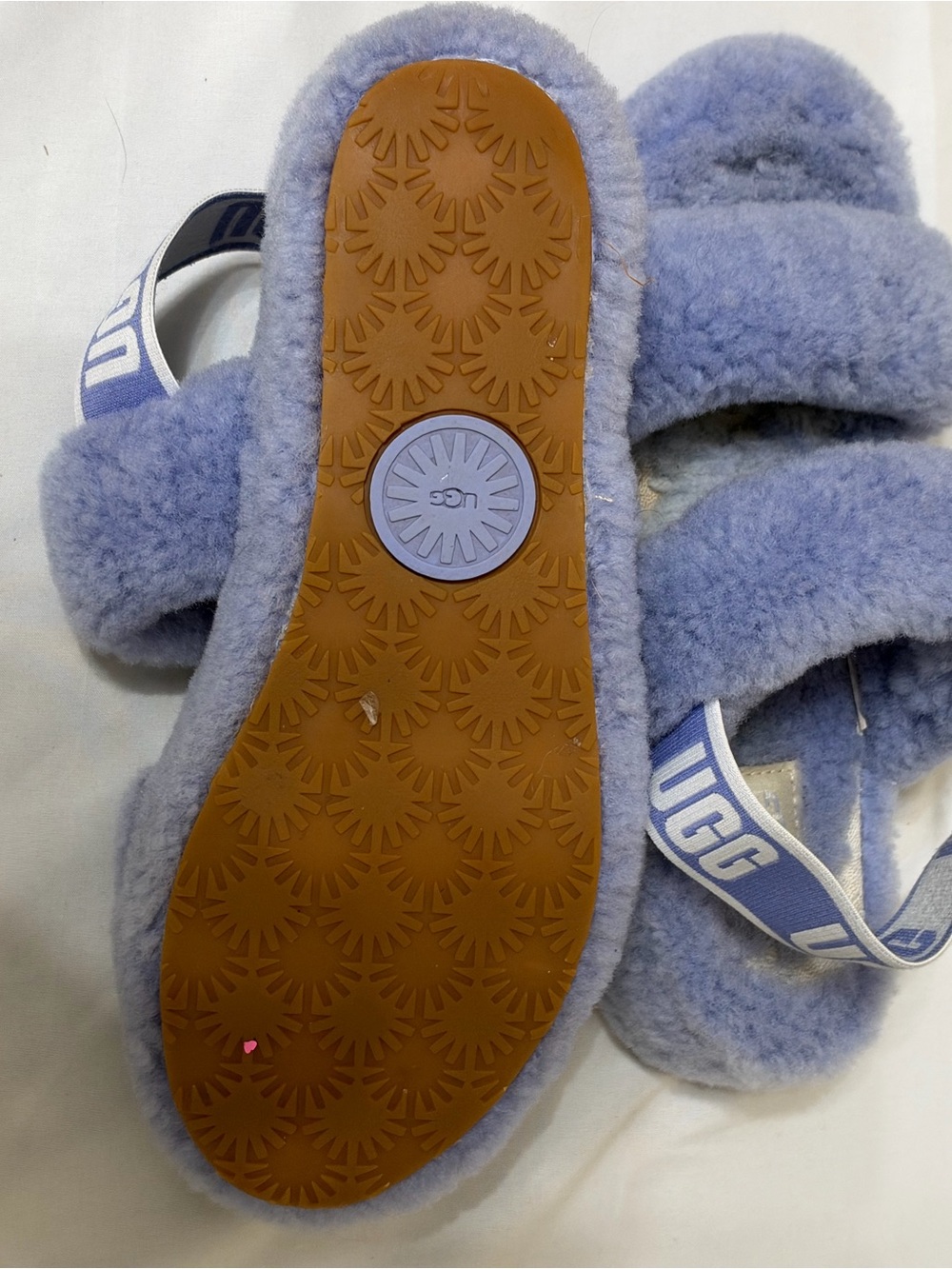 UGG Kids Fluff Double-Band Slide Sandals - Dusty Lavender - Picture 5 of 5